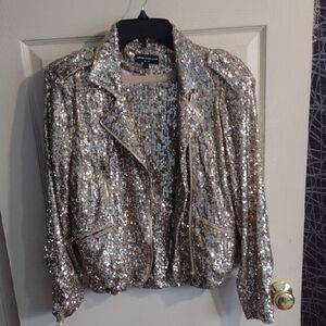 Generation Love Gold Sequin Bomber Jacket And Blouse